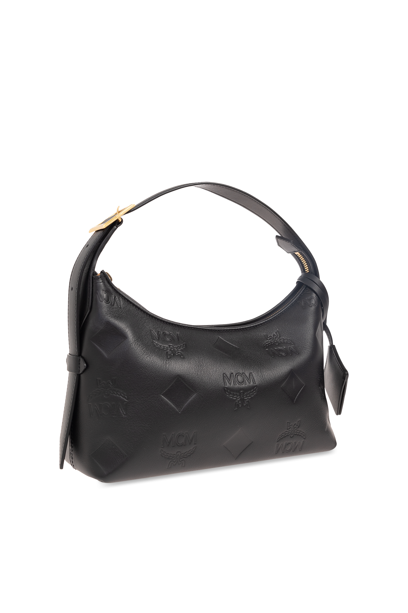 Mcm black hobo discount bag